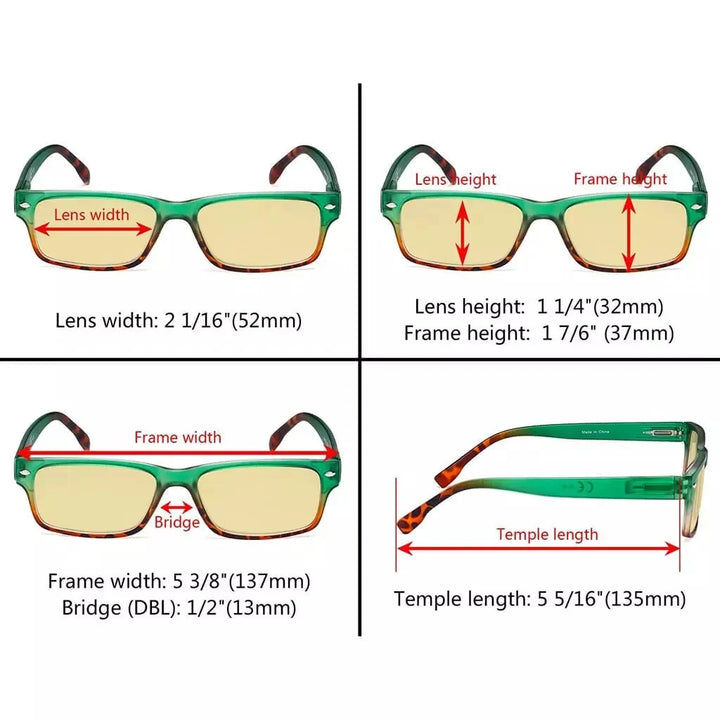 4 Pack Colorful Blue Light Blocking Reading Glasses TM108D