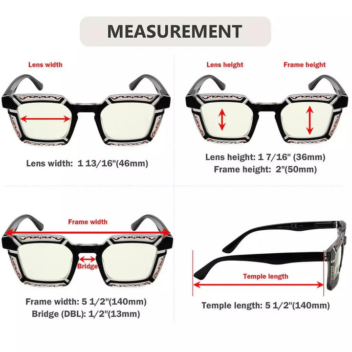 4 Pack Colourful Blue Light Filter Reading Glasses UV2106