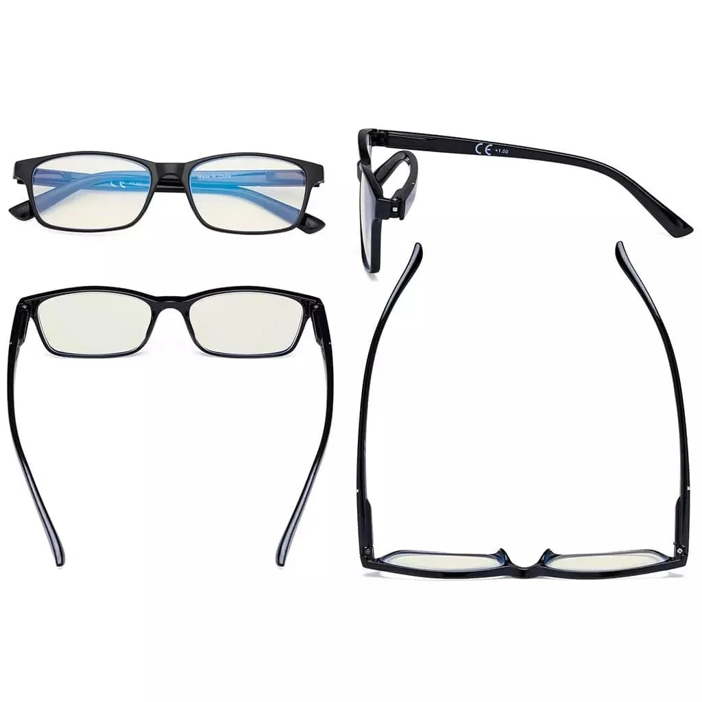 4 Pack Comfort Blue Light Filter Reading Glasses UVE19042