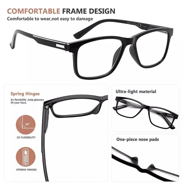 4 Pack Design Reading Glasses Chic Readers R005N