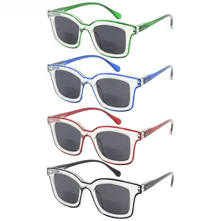 4 Pack Double Color Frame Bifocal Sunglasses SBR2105