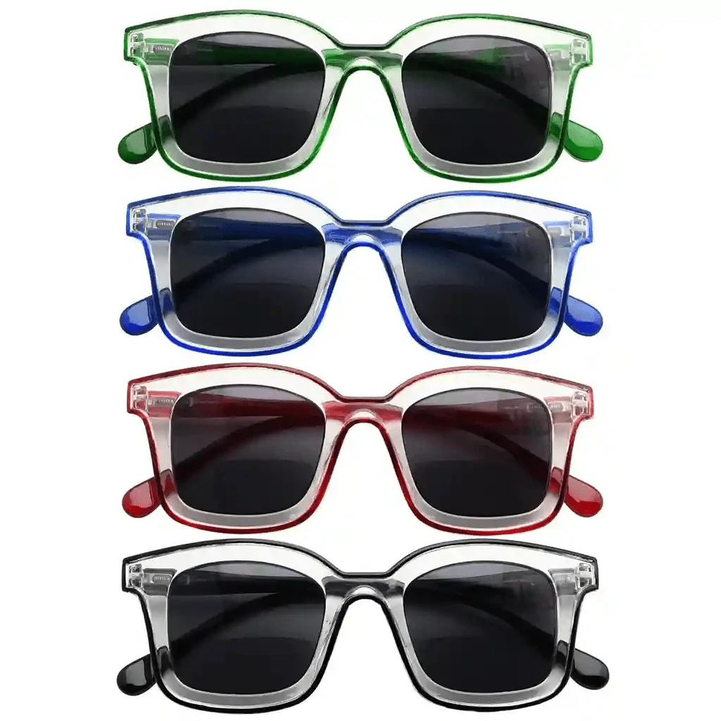 4 Pack Double Color Frame Bifocal Sunglasses SBR2105