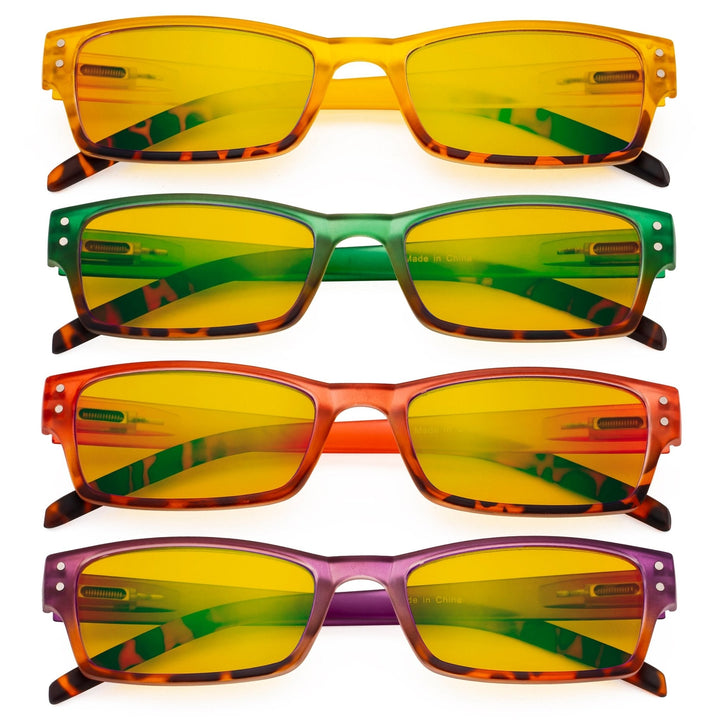 4 Pack Blue Light Blocking Reading Glasses HP012D