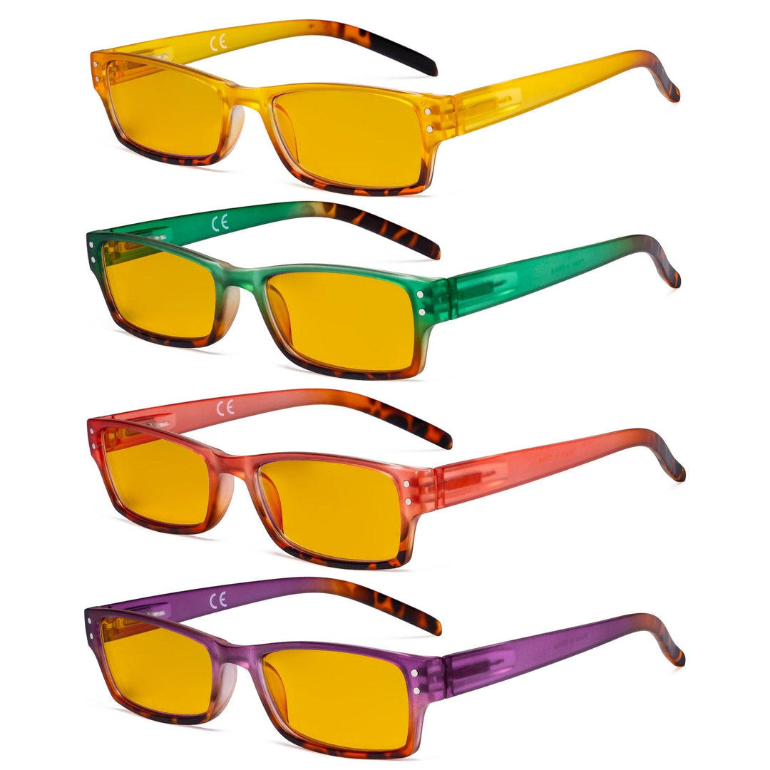 4 Pack Blue Light Blocking Reading Glasses HP012D