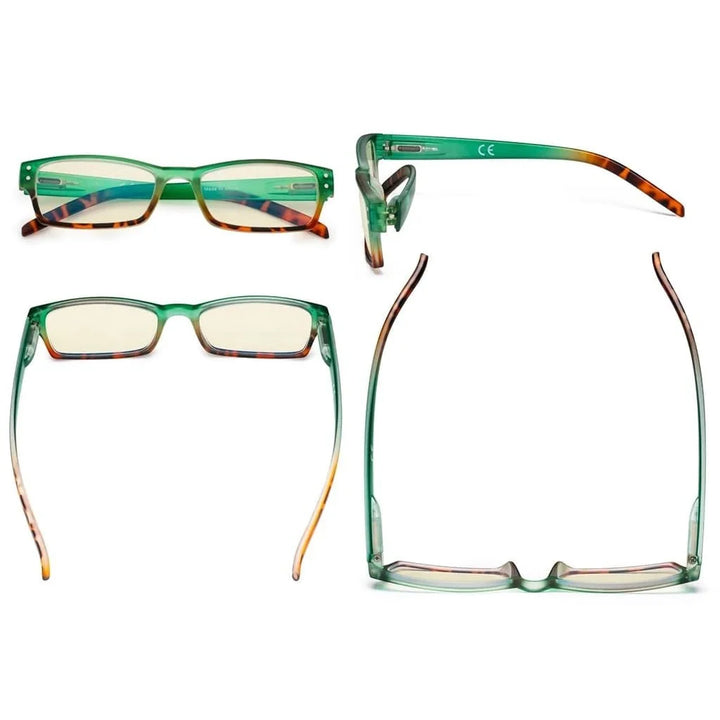 4 Pack Fashion Blue Light Filter Reading Glasses UVR012D