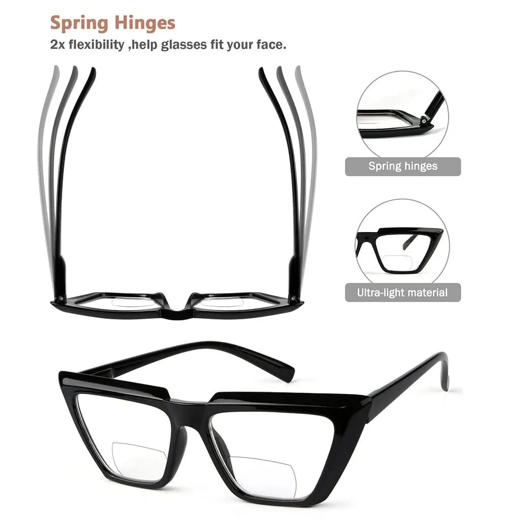 4 Pack Fashion Cat-eye Bifocal Reading Glasses BR2138