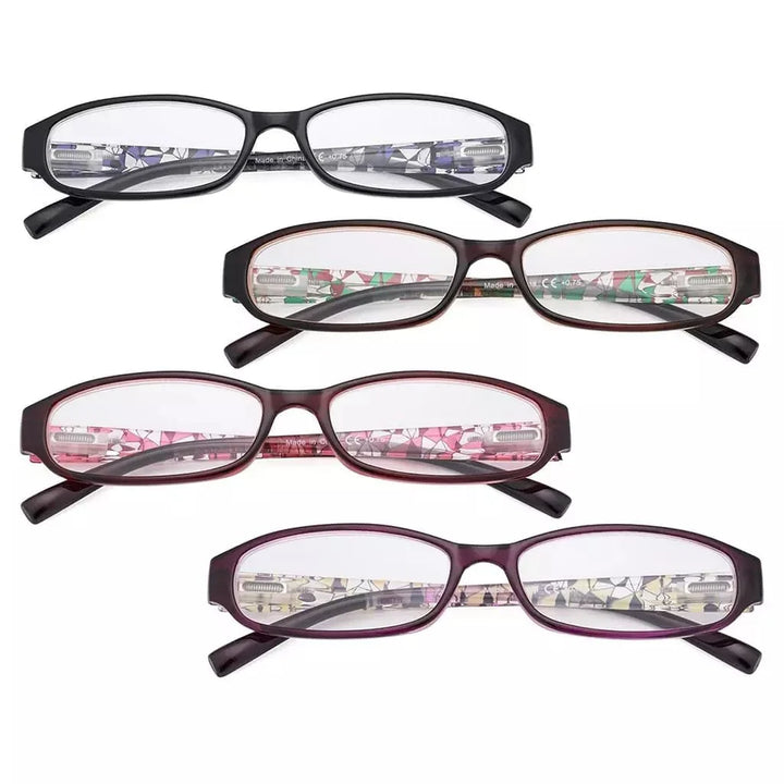 4 Pack Fashion Print Pattern Reading Glasses Small Readers R9104T