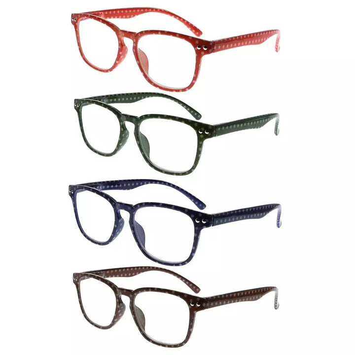 4 Pack Fashion Vintage Polka Dots Reading Glasses R079P