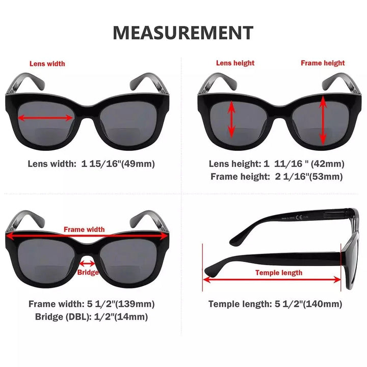 4 Pack Fashionable Bifocal Sunglasses SBR1555