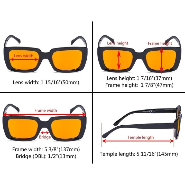 4 Pack Fashionable Thicker Frame Blue Light Blocking Readers DS9107