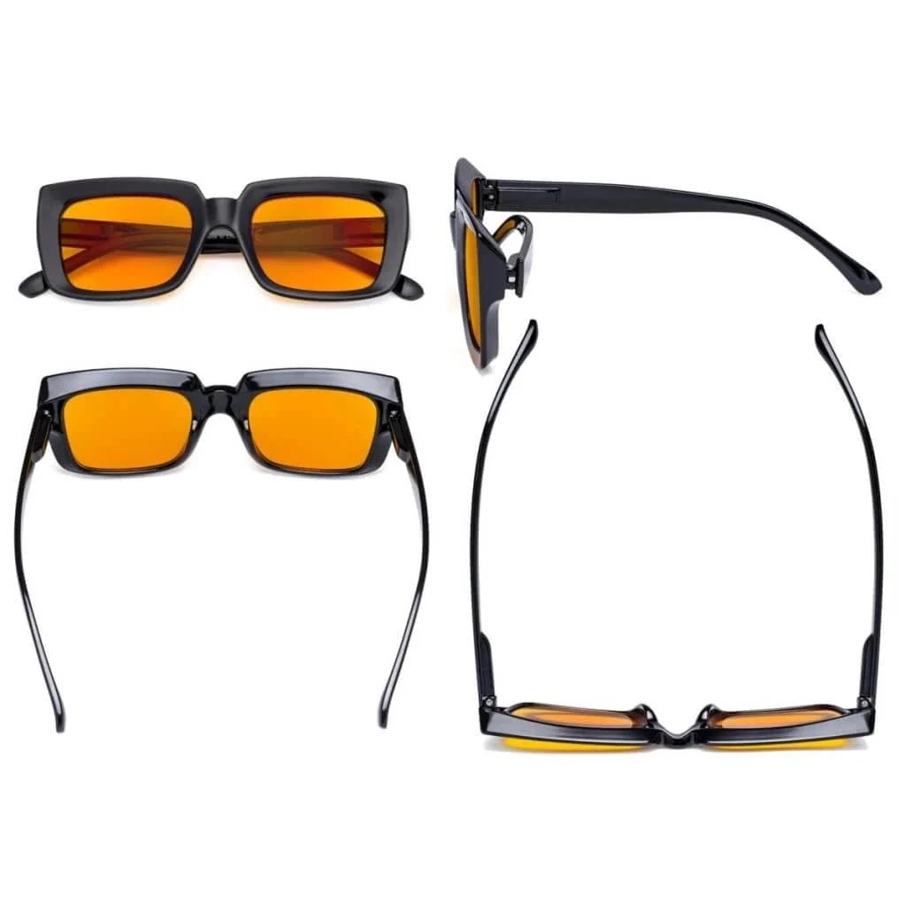 4 Pack Fashionable Thicker Frame Blue Light Blocking Readers DS9107