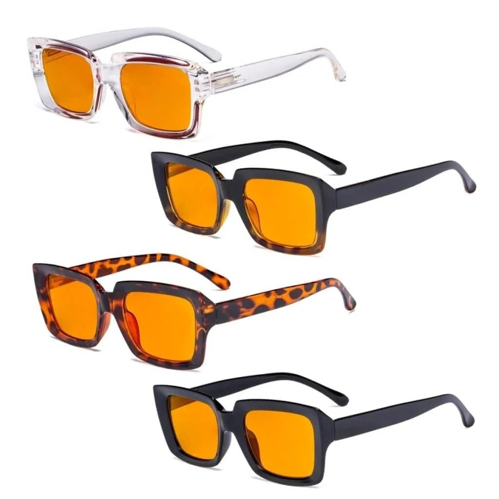 4 Pack Fashionable Thicker Frame Blue Light Blocking Readers DS9107