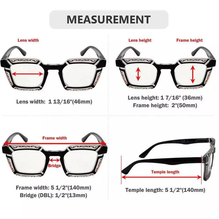4 Pack Floral Pattern Design Multifocus Readers M2106