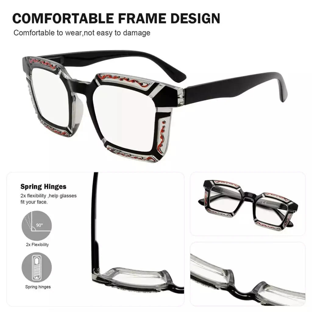 4 Pack Floral Pattern Design Multifocus Readers M2106