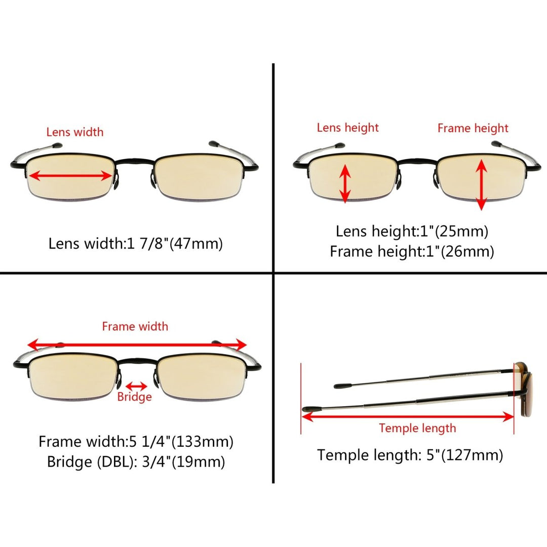 4 Pack Folding Blue Light Filter Readers Telescopic Arms CG1710