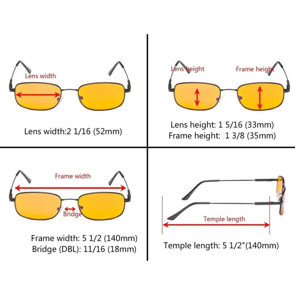 4 Pack Full Rim Blue Light Blocking Reading Glasses DS1703