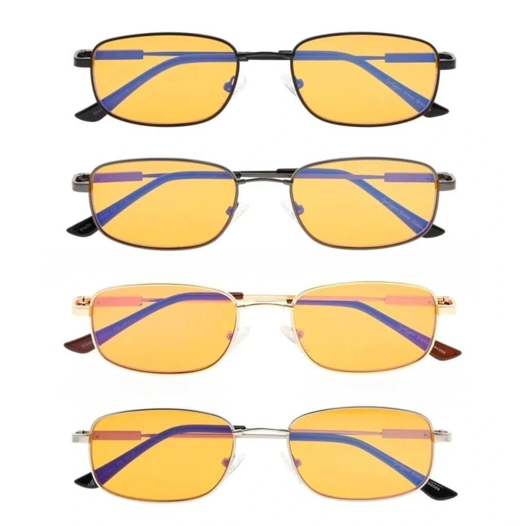 4 Pack Full Rim Blue Light Blocking Reading Glasses DS1703