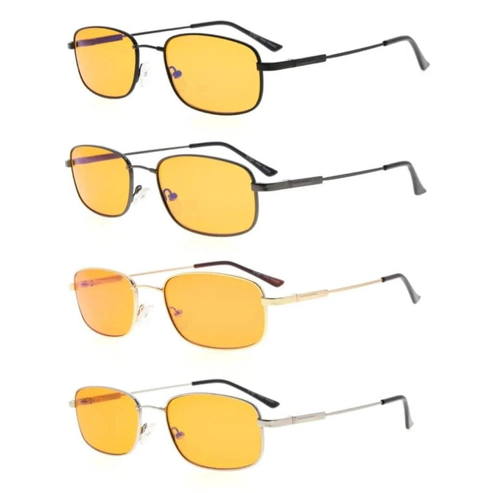 4 Pack Full Rim Blue Light Blocking Reading Glasses DS1703