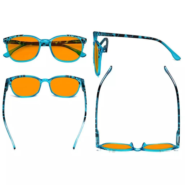 4 Pack Funky Blue Light Blocking Reading Glasses DS9001D