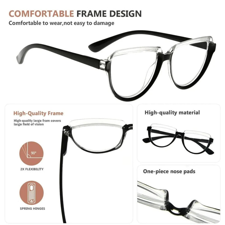 4 Pack Half Circle Reading Glasses R2006