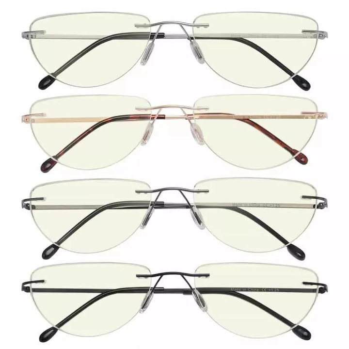 4 Pack Half Moon Blue Light Filter Reading Glasses UVRL2