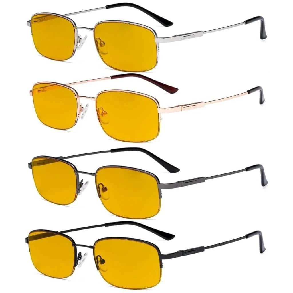 4 Pack Half-rim Blue Light Blocking Reading Glasses HP1704