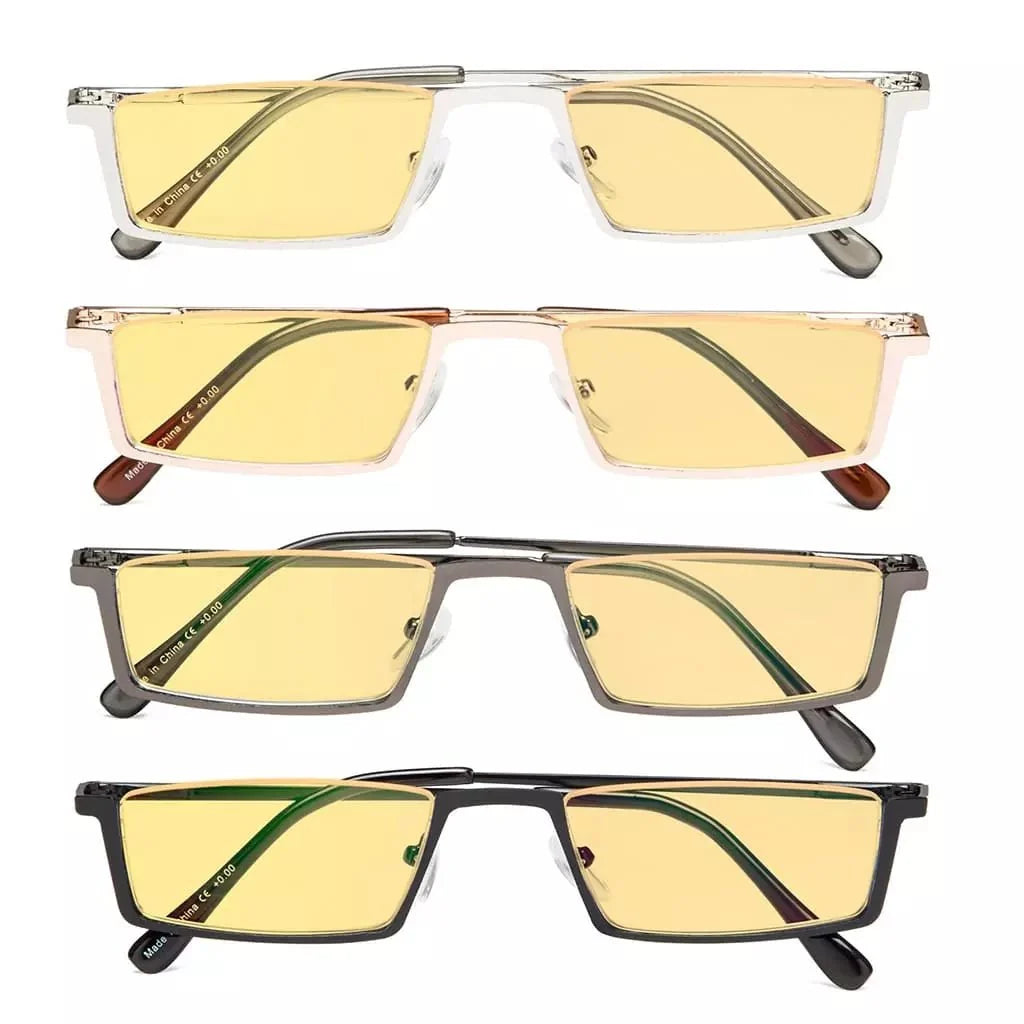 4 Pack Half-Rim Blue Light Blocking Reading Glasses HPCG1613