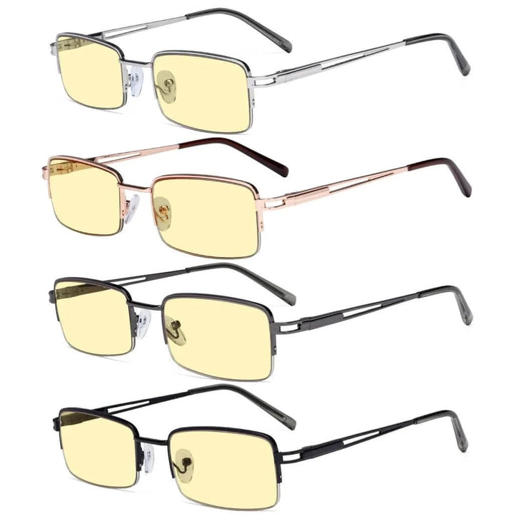 4 Pack Half-rim Blue Light Blocking Reading Glasses TMCG15014
