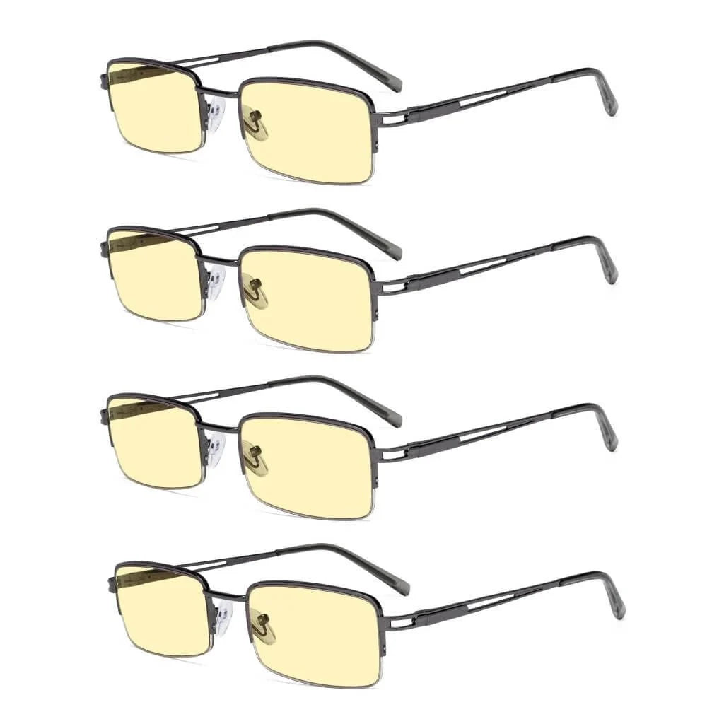 4 Pack Half-rim Blue Light Blocking Reading Glasses TMCG15014