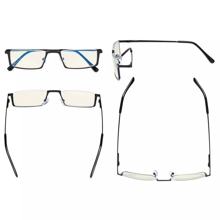 4 Pack Half-rim Blue Light Filter Readers UVR1613