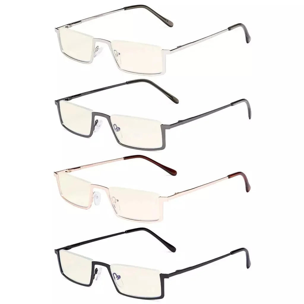 4 Pack Half-rim Blue Light Filter Readers UVR1613