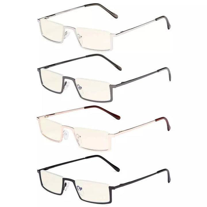 4 Pack Half-rim Blue Light Filter Readers UVR1613