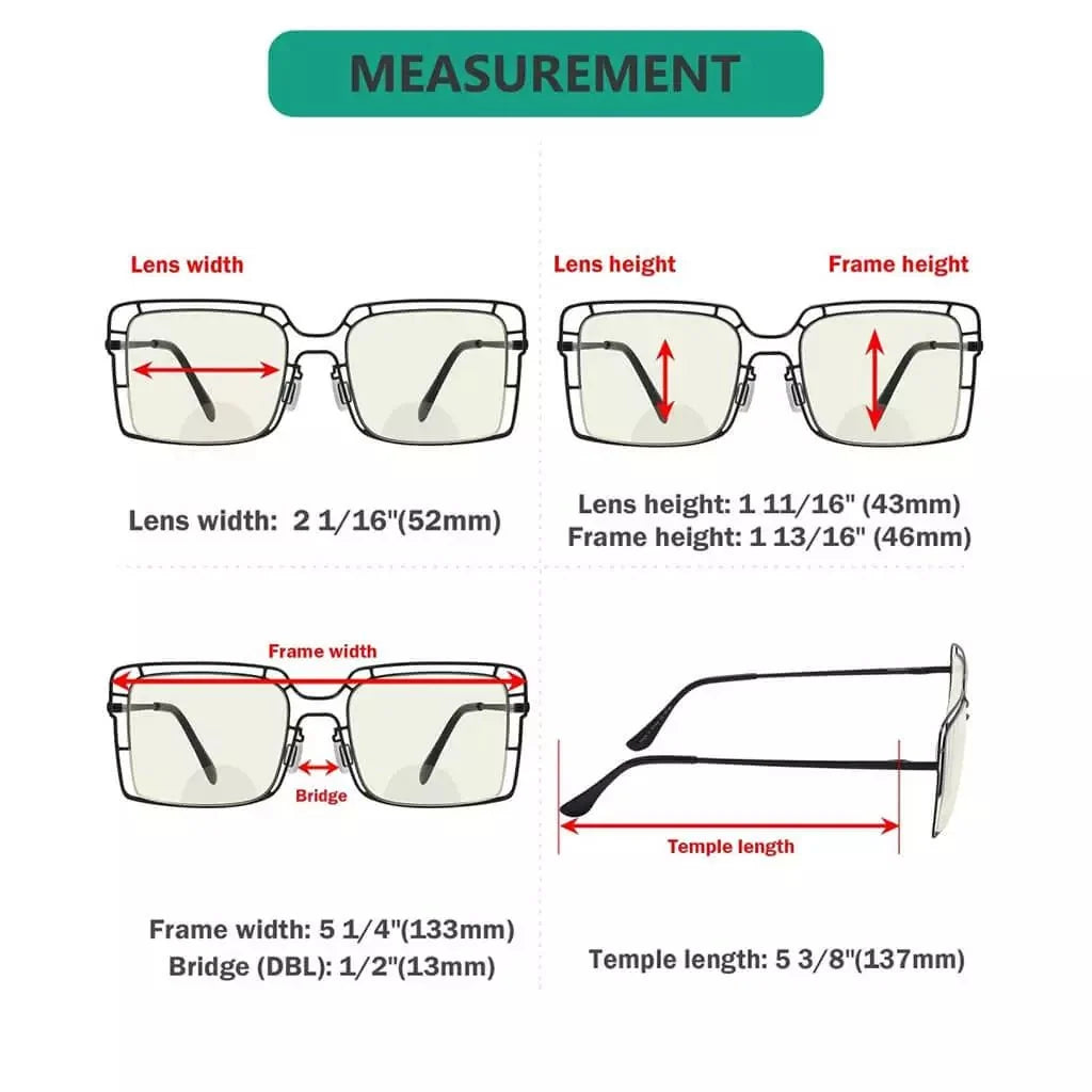 4 Pack Hollow Blue Light Filter Bifocal Readers BR2301UV
