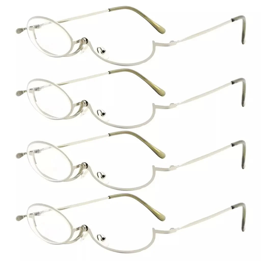 4 Pack Ladies Makeup Readers Magnifying Flip Down R1607