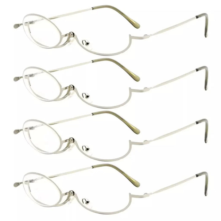 4 Pack Ladies Makeup Readers Magnifying Flip Down R1607