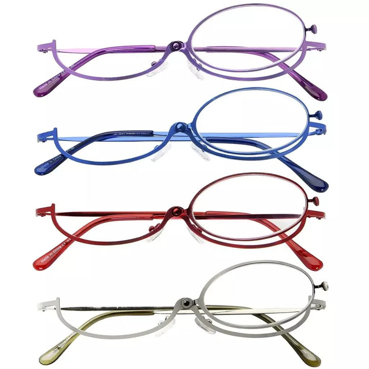 4 Pack Ladies Makeup Readers Magnifying Flip Down R1607