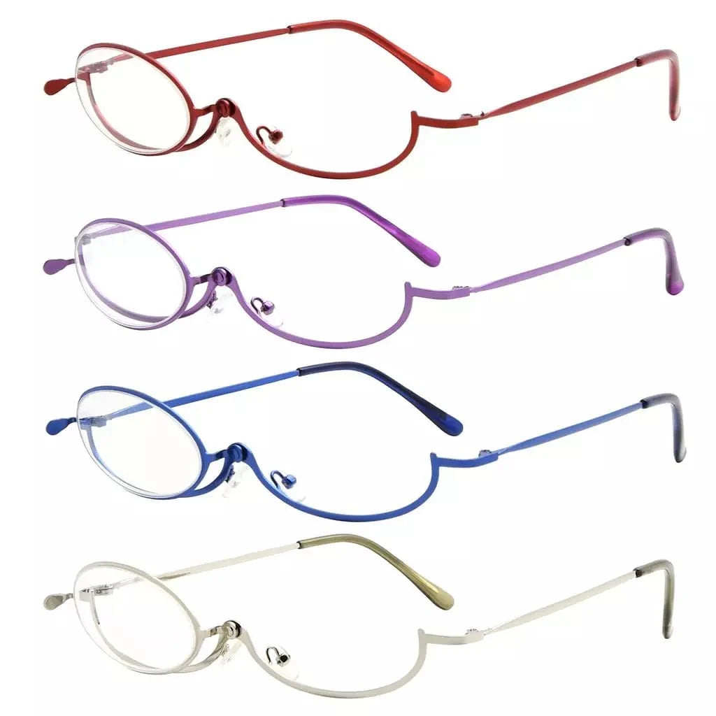 4 Pack Ladies Makeup Readers Magnifying Flip Down R1607