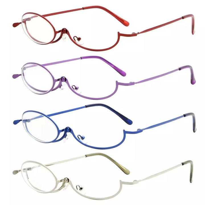 4 Pack Ladies Makeup Readers Magnifying Flip Down R1607