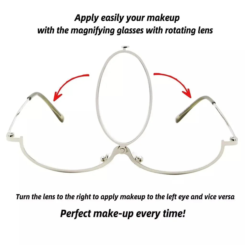 4 Pack Ladies Makeup Readers Magnifying Flip Down R1607