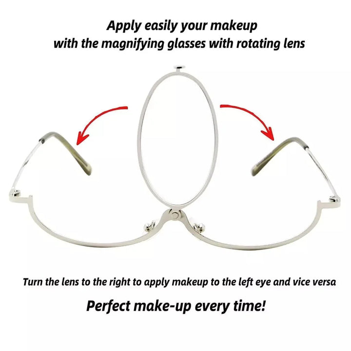 4 Pack Ladies Makeup Readers Magnifying Flip Down R1607