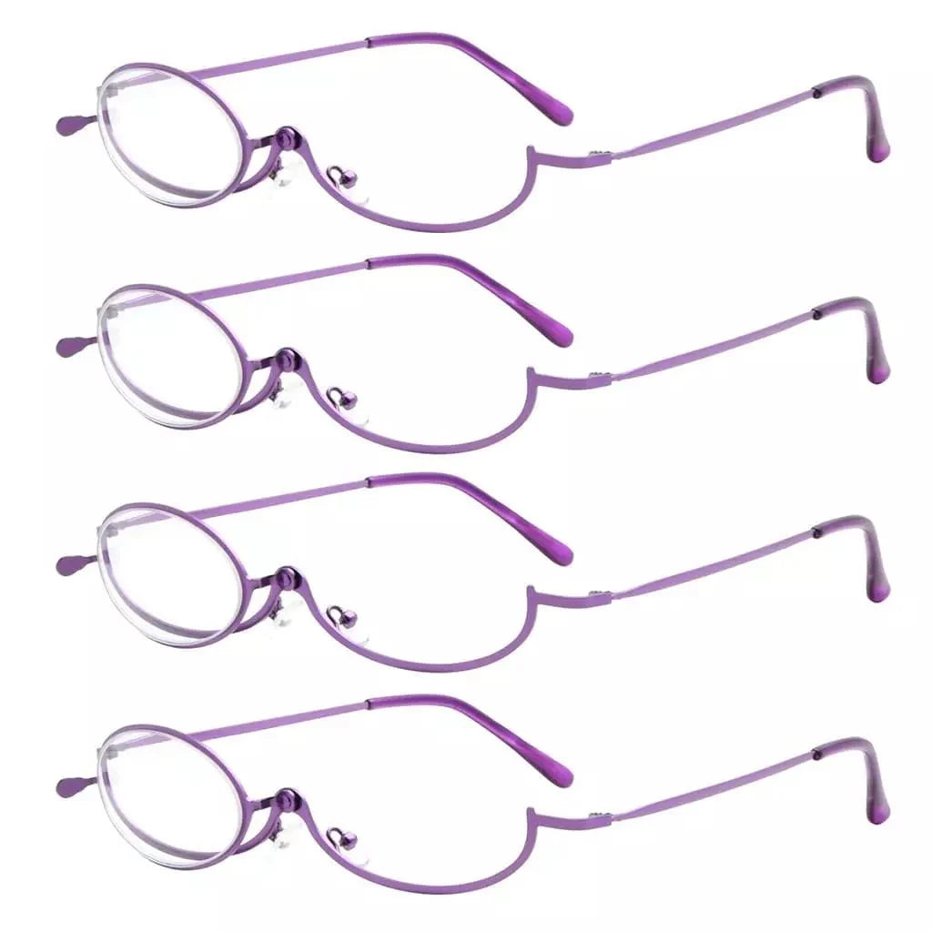 4 Pack Ladies Makeup Readers Magnifying Flip Down R1607