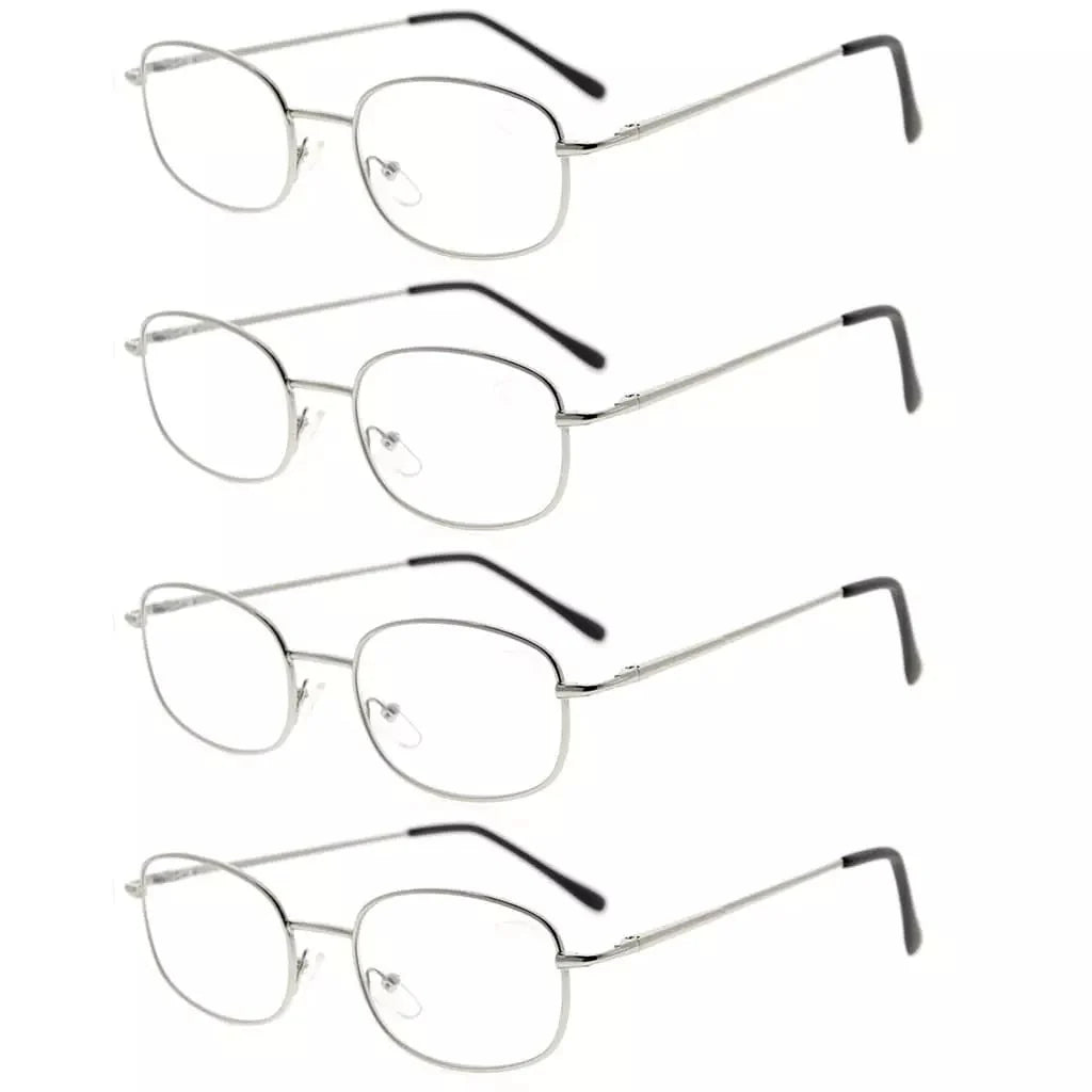 4 Pack Lightweight Metal Frame Reading Glasses R3232