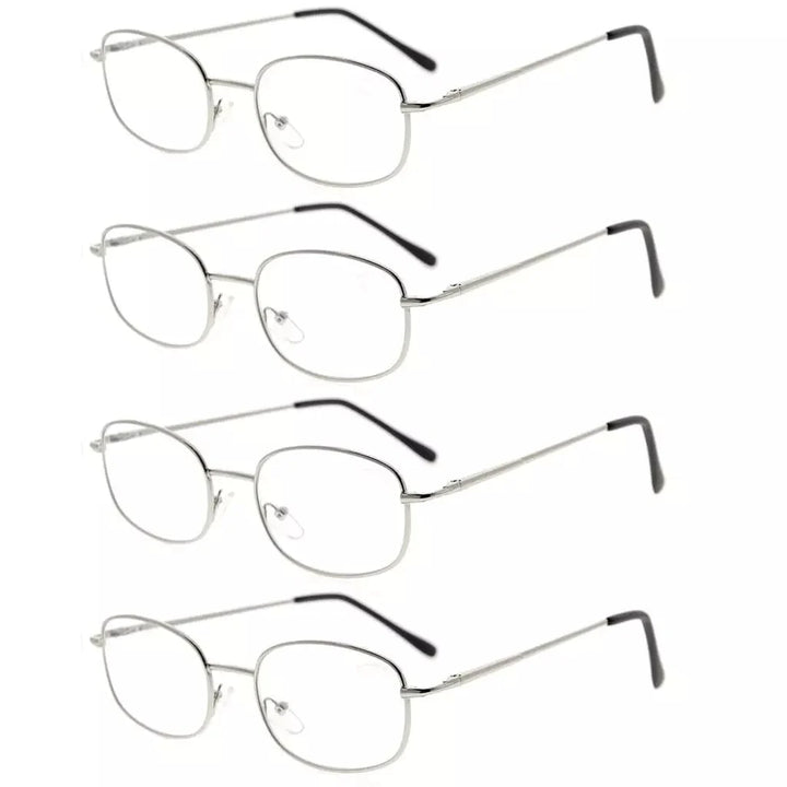 4 Pack Lightweight Metal Frame Reading Glasses R3232