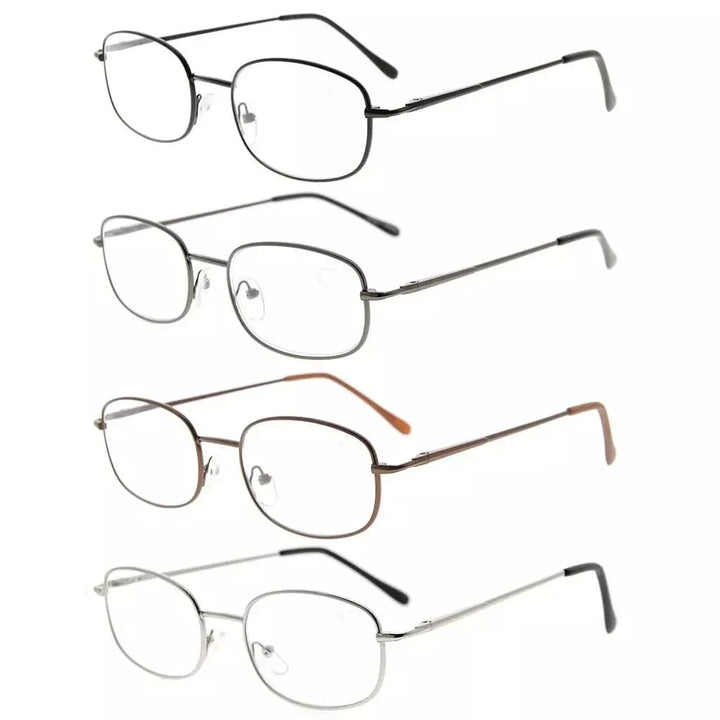 4 Pack Lightweight Metal Frame Reading Glasses R3232