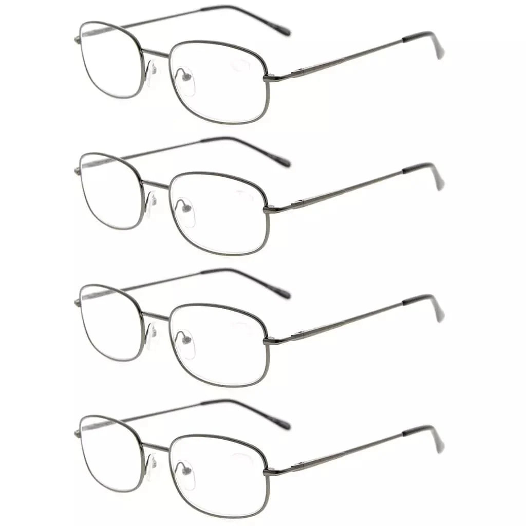 4 Pack Lightweight Metal Frame Reading Glasses R3232