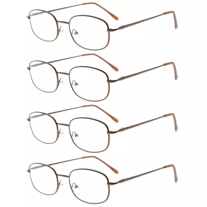 4 Pack Lightweight Metal Frame Reading Glasses R3232