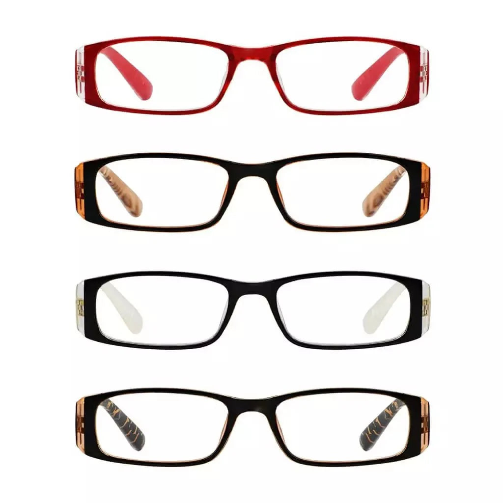 4 Pack Marble Pattern Arms Reading Glasses R006-C6-C9