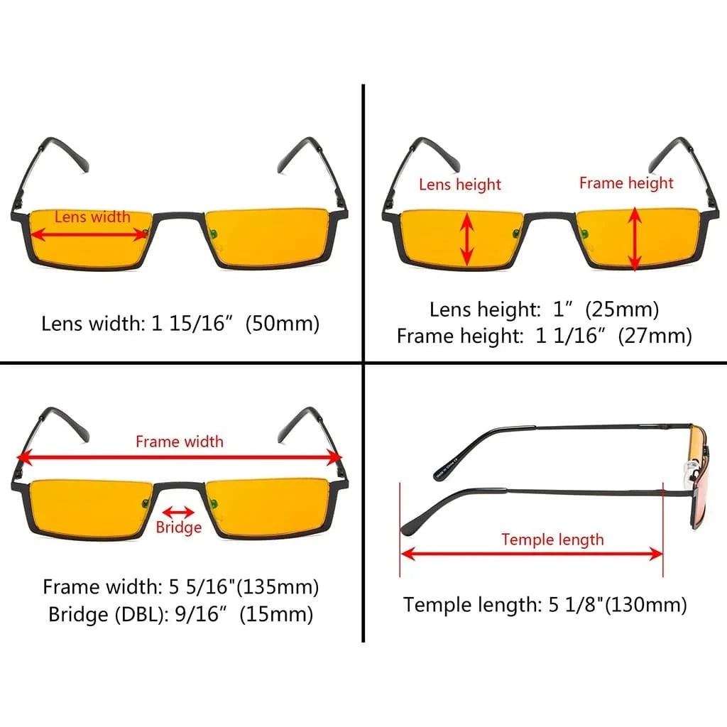 4 Pack Metal Blue Light Blocking Reading Glasses DS1613