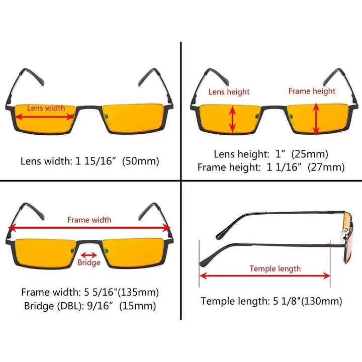 4 Pack Metal Blue Light Blocking Reading Glasses DS1613