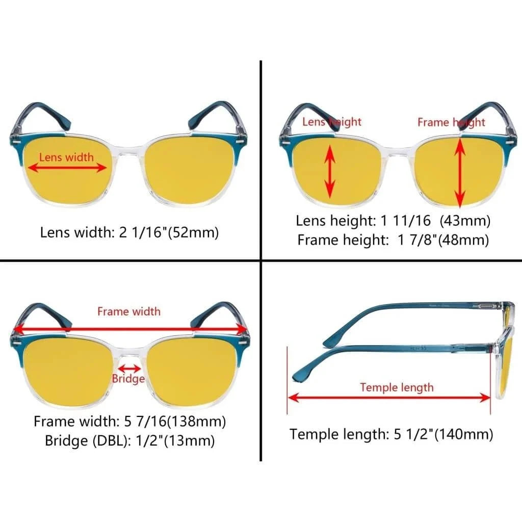 4 Pack Modern Blue Light Blocking Glasses HP9001C